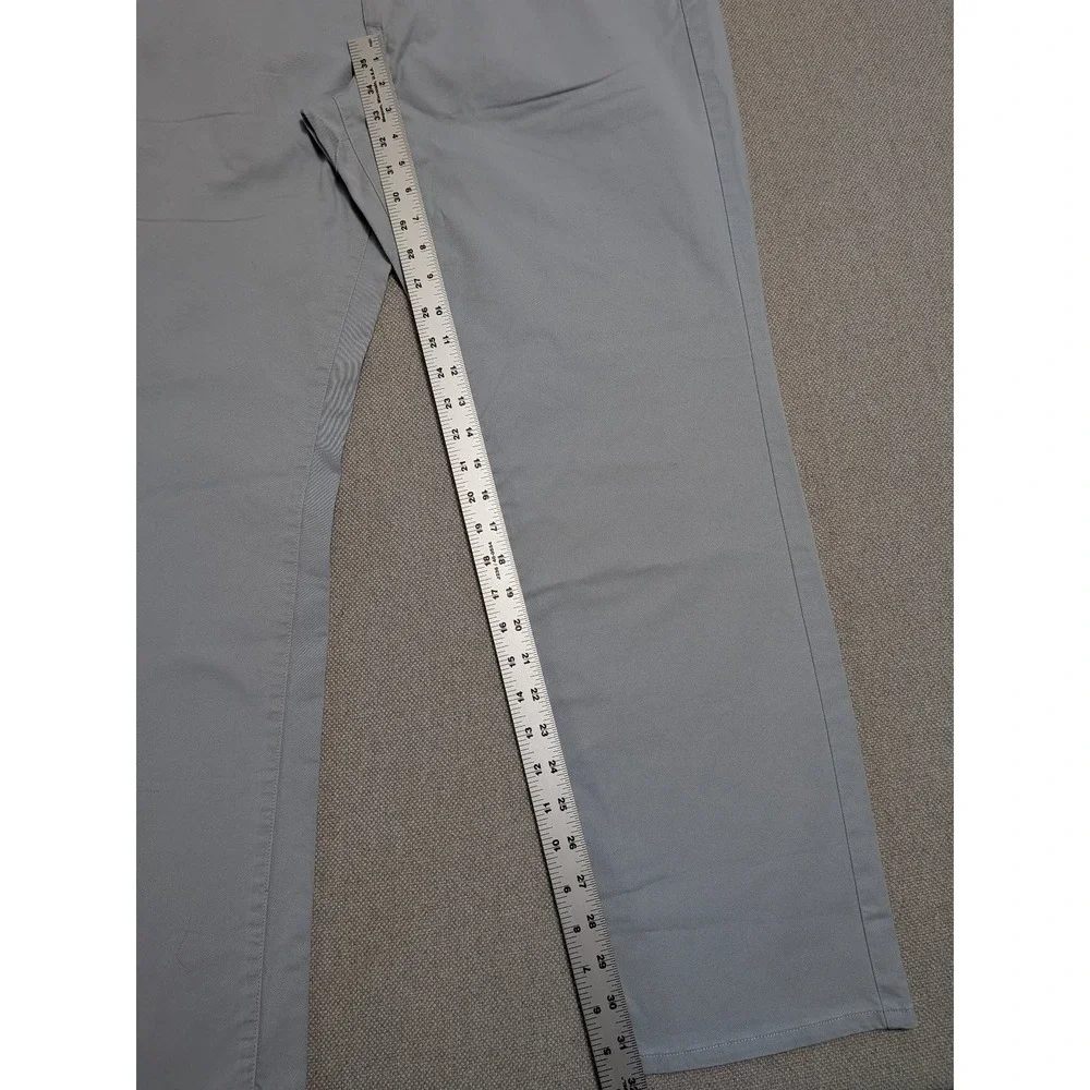 BONOBOS Pants Men's Light Gray 38x30 Slim Fit Cotton Blend Stretch Chinos Office